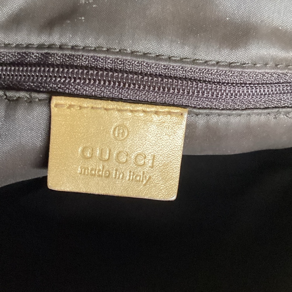 Gucci Tan and Brown Monogram Shoulder Bag - Picture 13 of 15